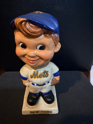 1962-63 New York Mets White Base Bobble Head Nodder EXMT