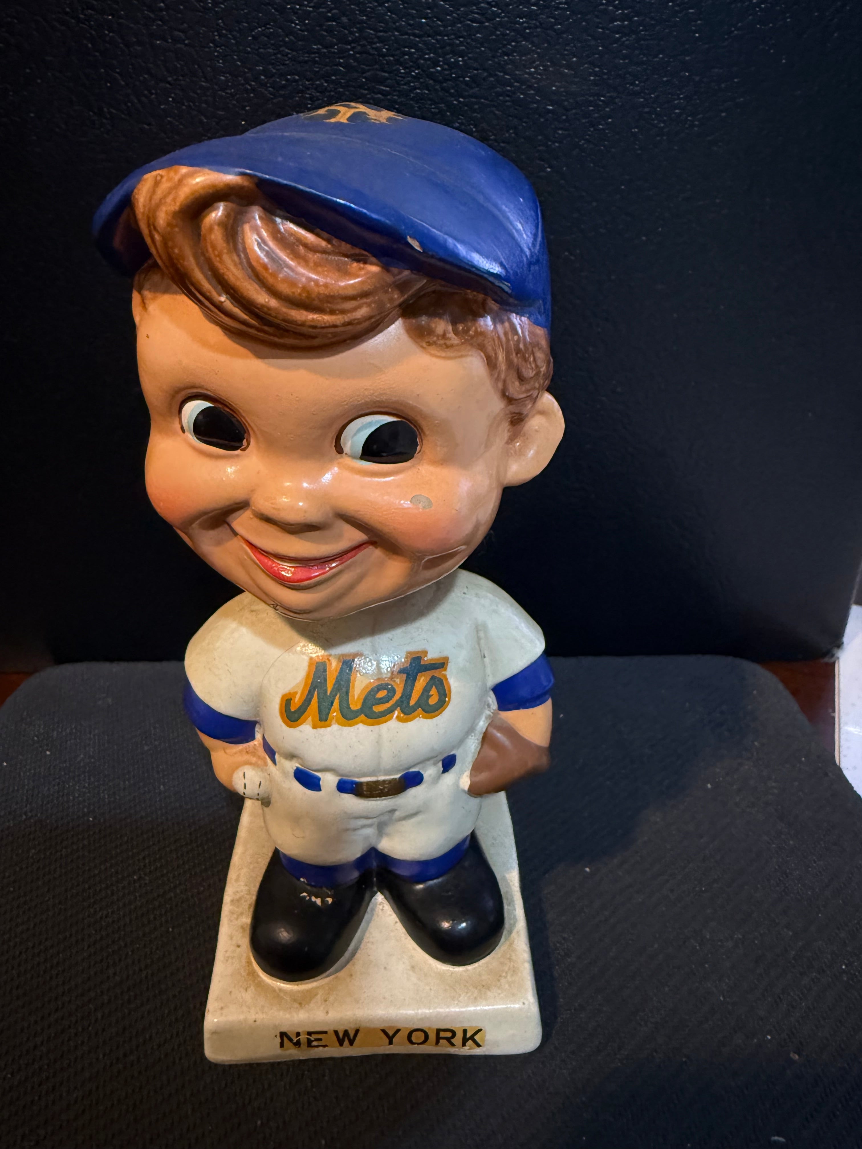 1962-63 New York Mets White Base Bobble Head Nodder EXMT