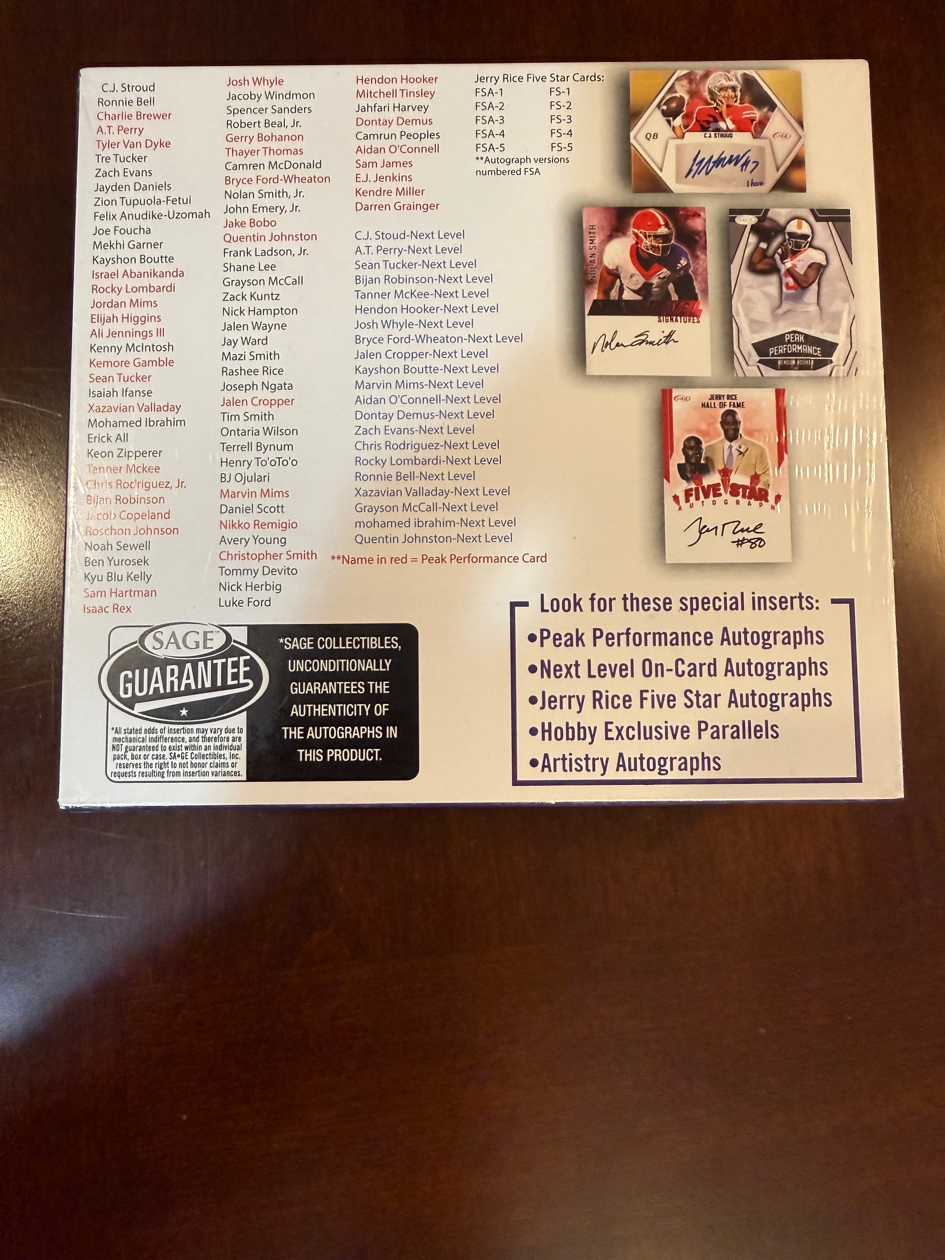 2023 Sage Low Series Hobby Box (unopened)