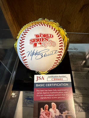 Mike Schmidt signed 1980 WS Baseball JSA Authenticated