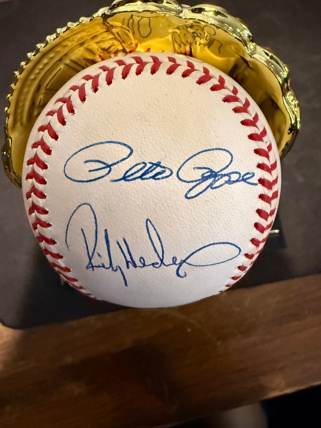 Baseball Kings - Aaron, Rose, Henderson & Ryan Signed Baseball JSA Authenticated