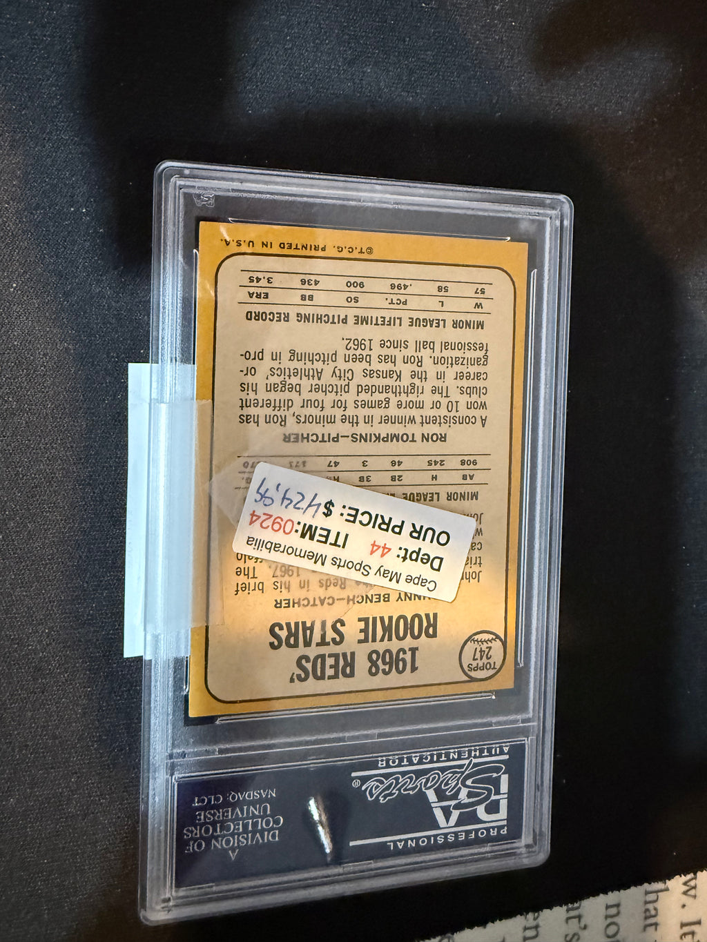 1968 Topps 247 Johnny Bench PSA 6