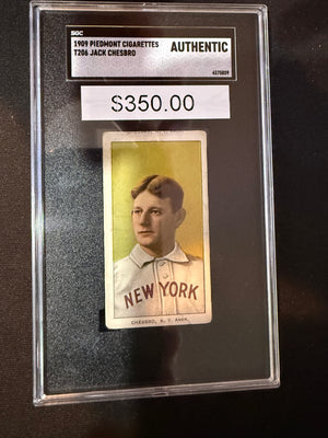 1909 Piedmont T206 Jack Chesbro NY American SGC Authentic