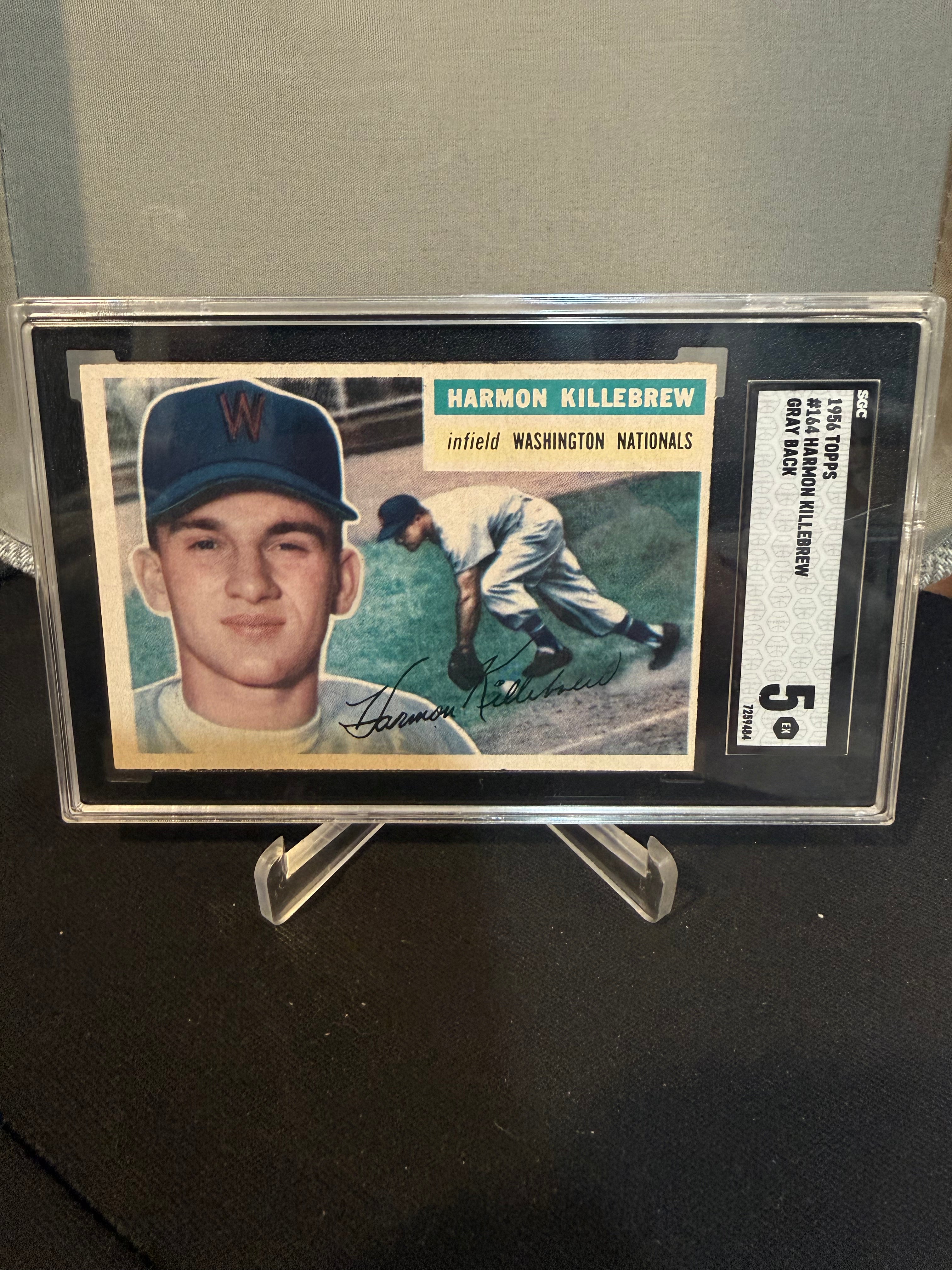 1956 Topps 164 Harmon Killebrew SGC 5 (60) Gray Back