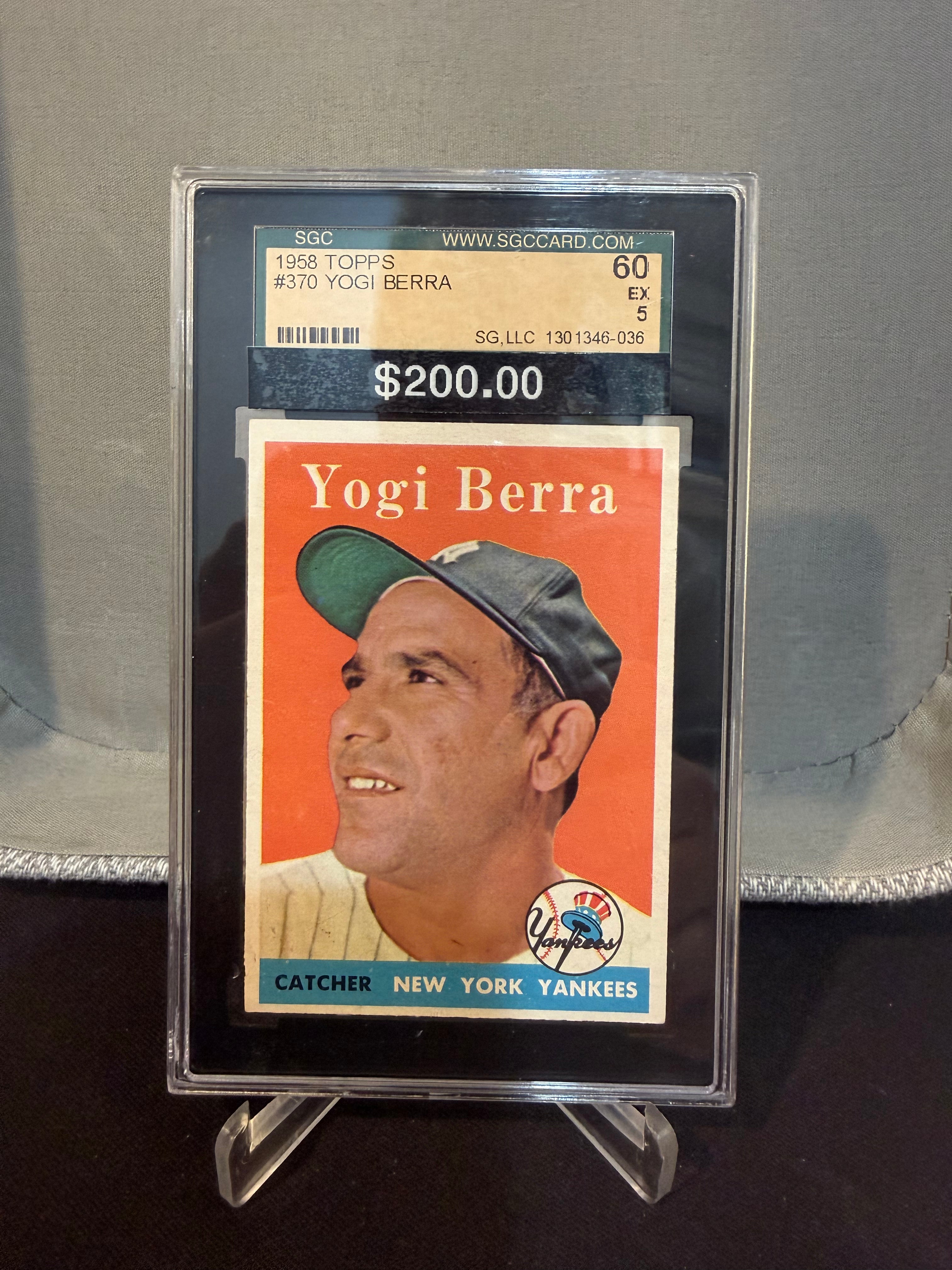 1958 Topps 370 Yogi Berra SGC 60 EX 5