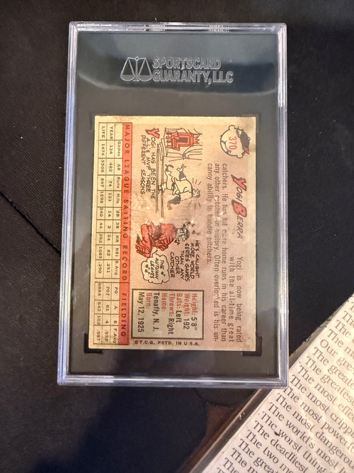 1958 Topps 370 Yogi Berra SGC 60 EX 5