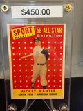 1958 Topps 487 Mickey Mantle All Star (Sharp Card)