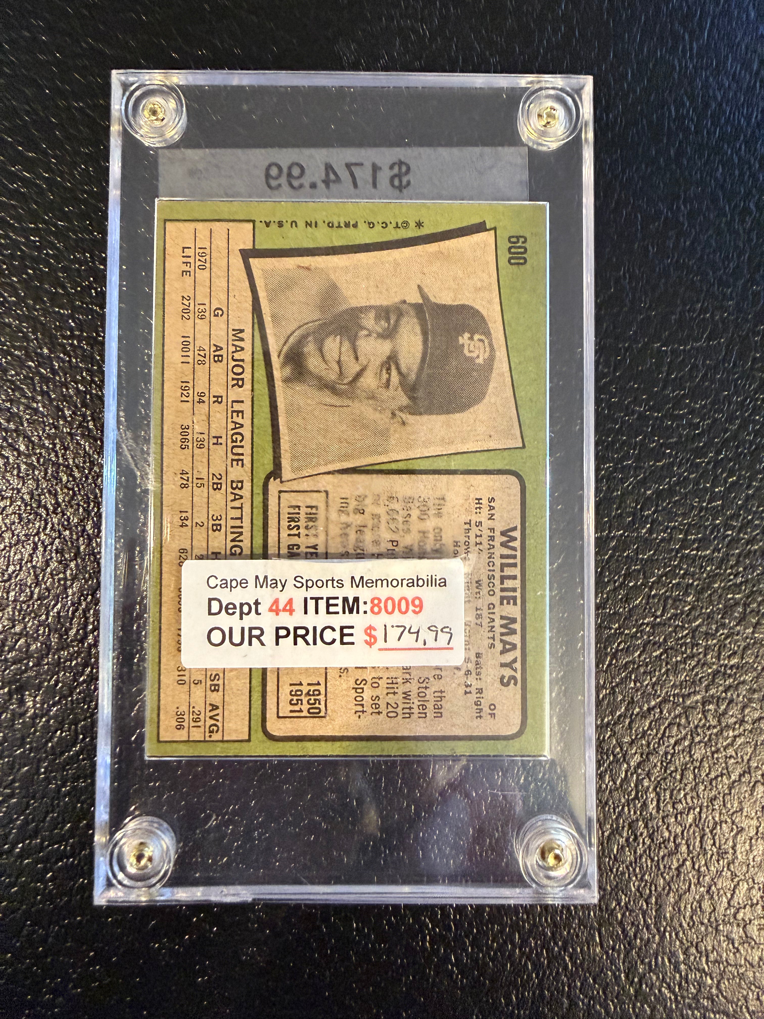 1971 Topps 600 Willie Mays (Nice Card)