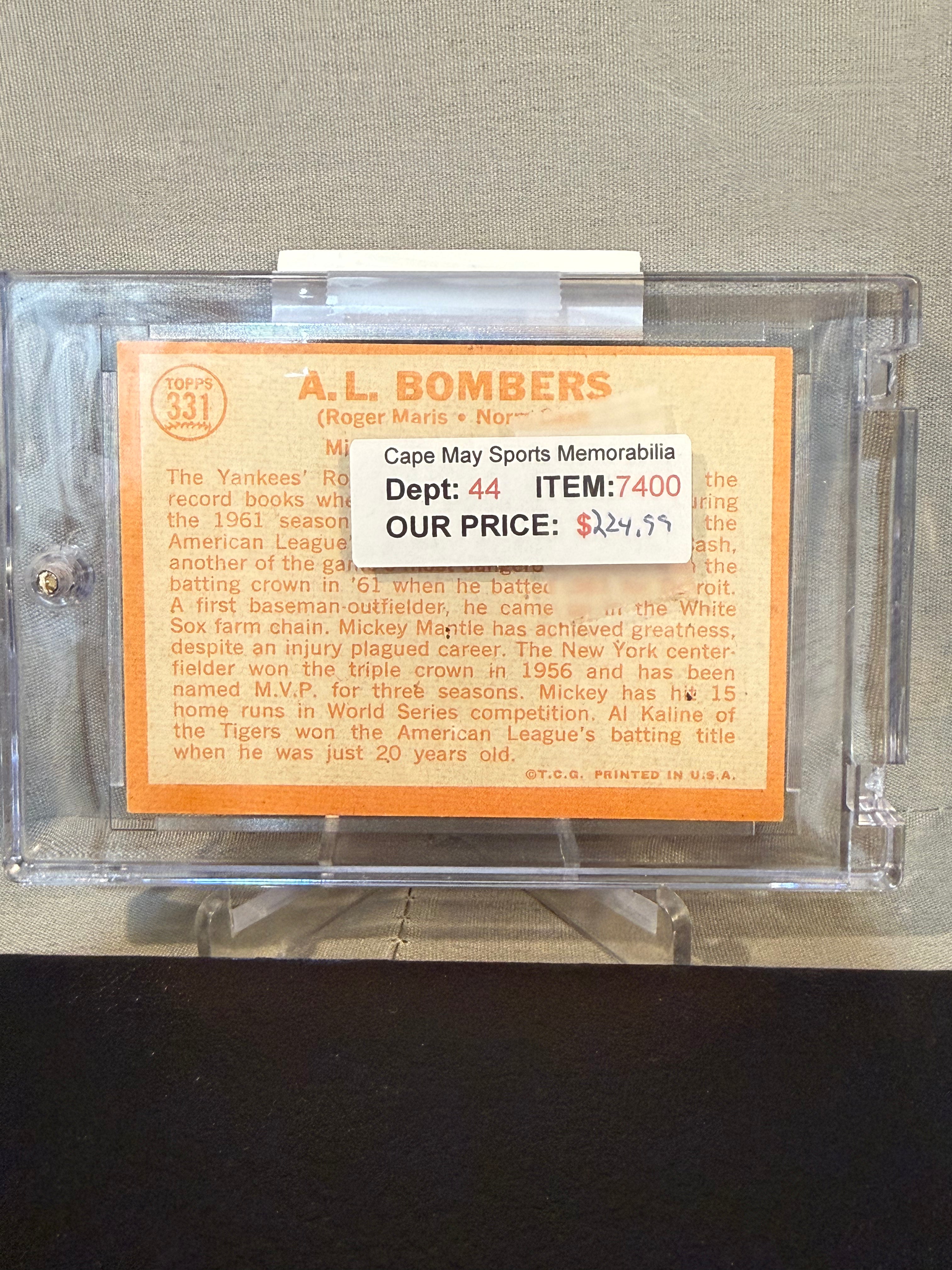 1964 Topps 331 Mickey Mantle AL Bombers (Sharp Card)