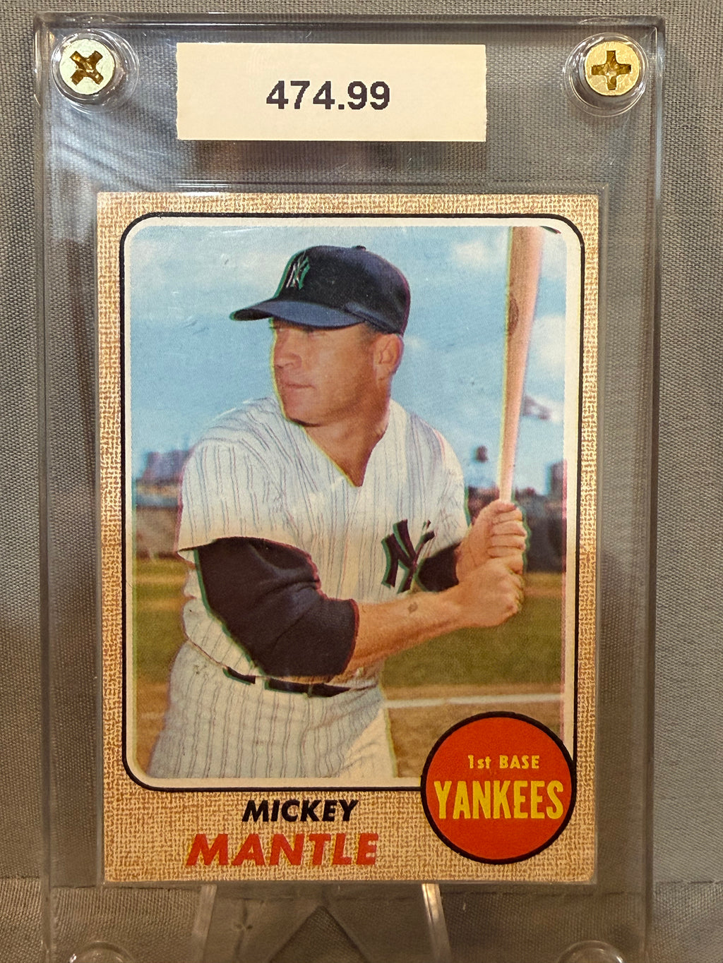 1968 Topps 280 Mickey Mantle (Nice Card)