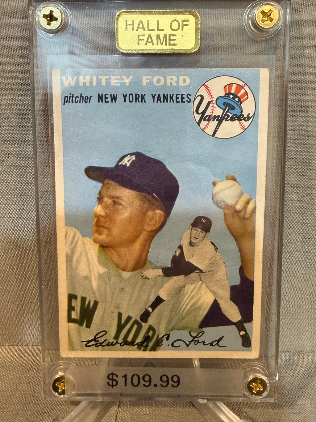 1954 Topps 37 Whitey Ford (Nice Card)