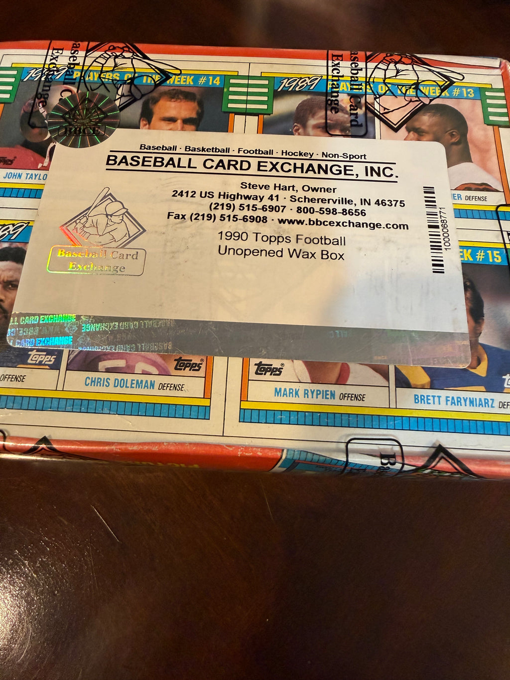 1990 Topps Football Box (unopened) BBCE Authenticated
