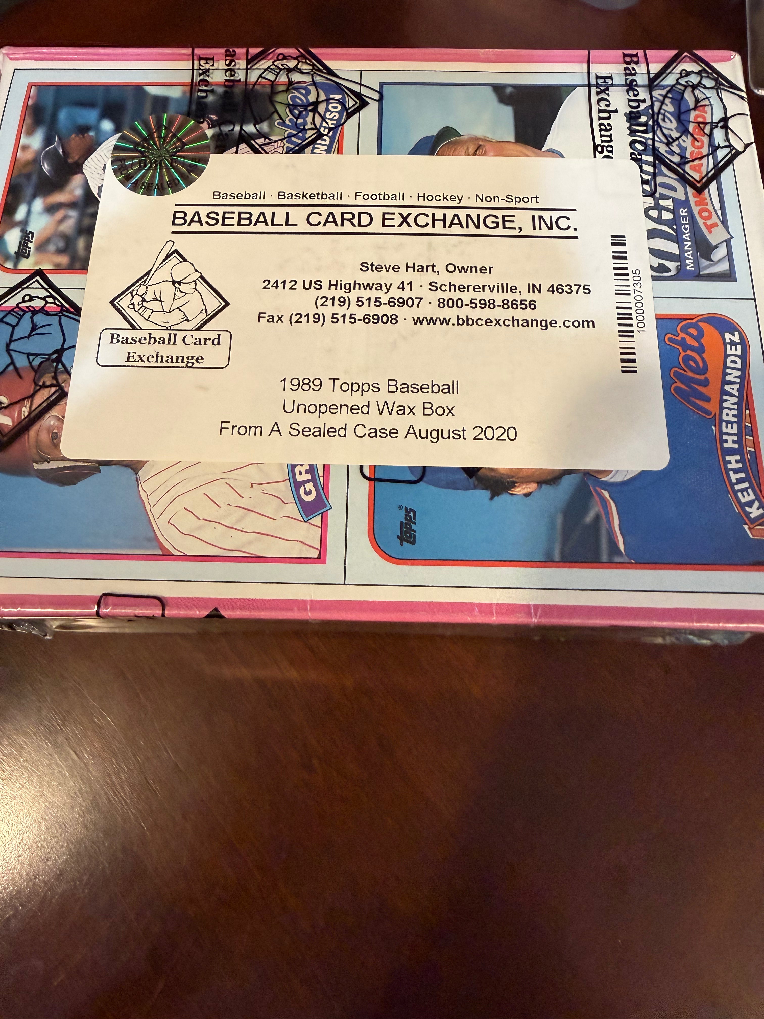 1989 Topps Baseball Wax Box (unopened) BBCE Authenticated