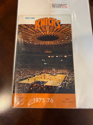 NY Knicks Yearbook 1975-76 Near Mint