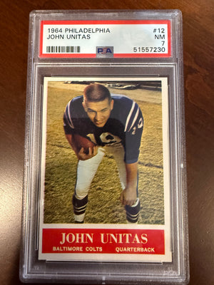 1964 Philadelphia 12 Johnny Unitas (PSA 7 NM)