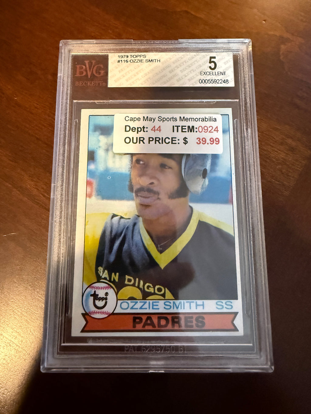 1979 Topps 116 - Ozzie Smith Rookie (Beckett Graded 5 Excellent)