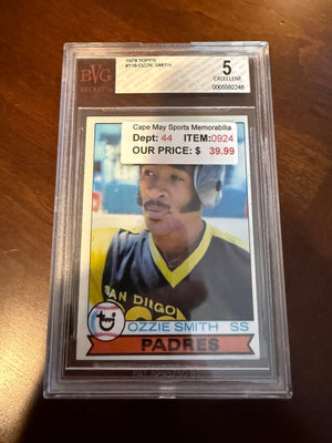 1979 Topps 116 - Ozzie Smith Rookie (Beckett Graded 5 Excellent)
