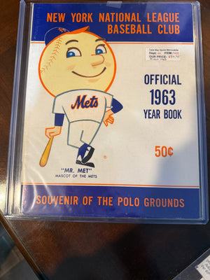 NY Mets 1963 Yearbook (Very Nice)