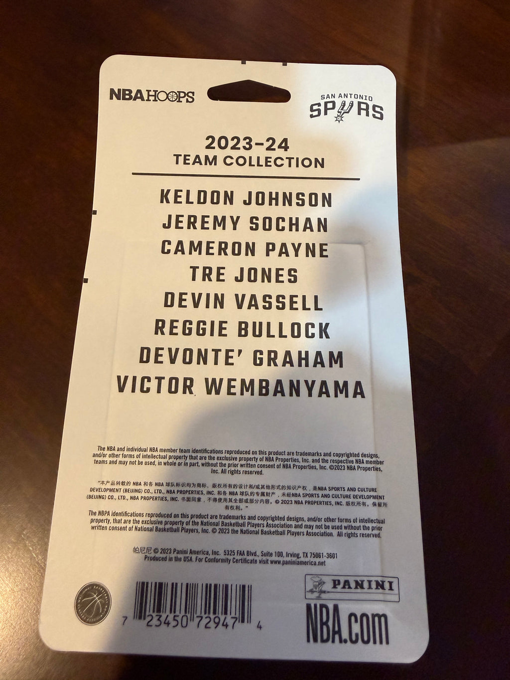 2023-24 NBA Hoops San Antonio Spurs Factory Team Set - Victor Wembanyama (Wemby) Rookie