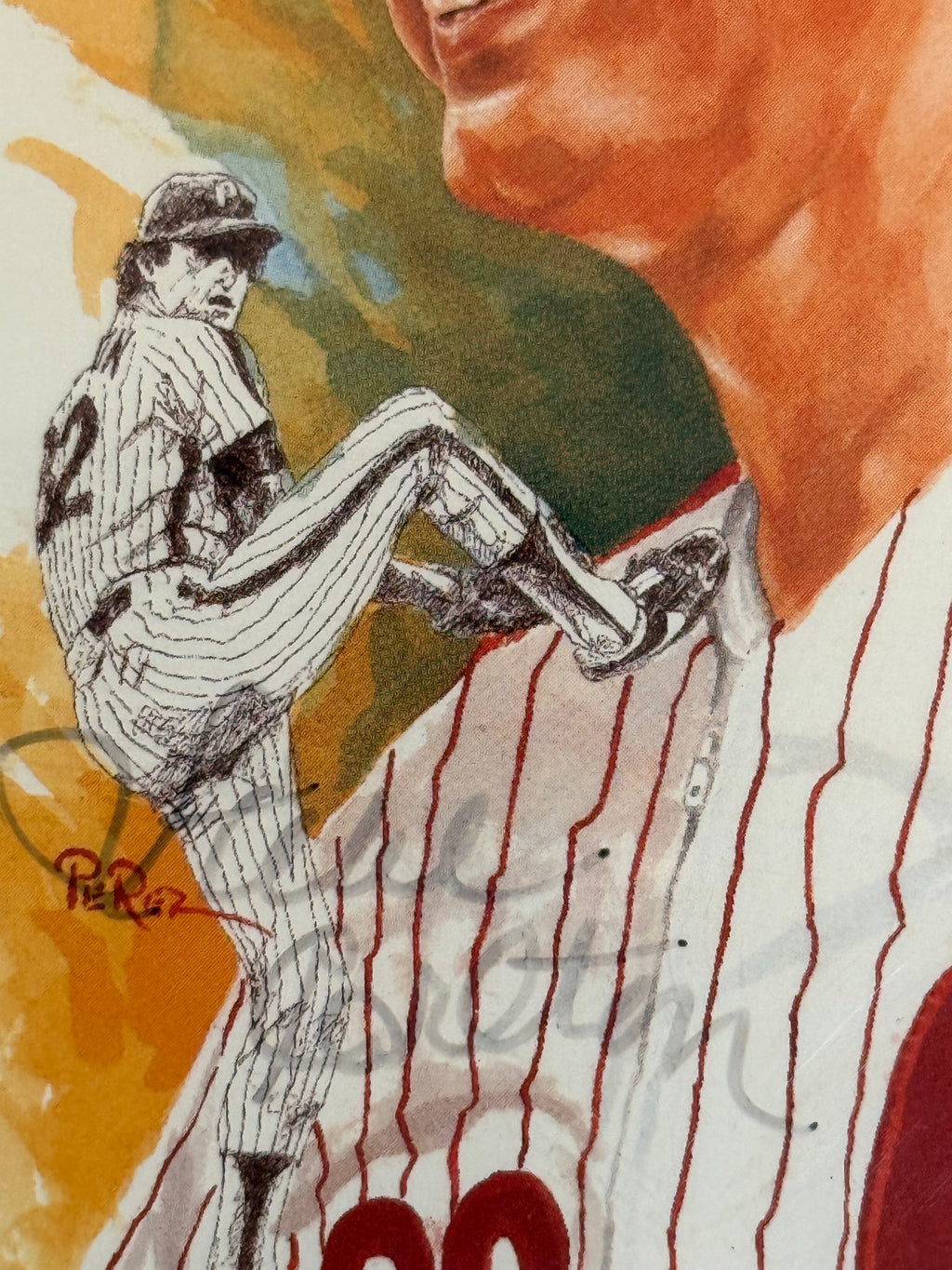 Steve Carlton Signed Post Card JSA Authenticated (faded signature see photo)