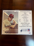 Richie Ashburn Signed HOF Induction Day Card PSA Authenticated