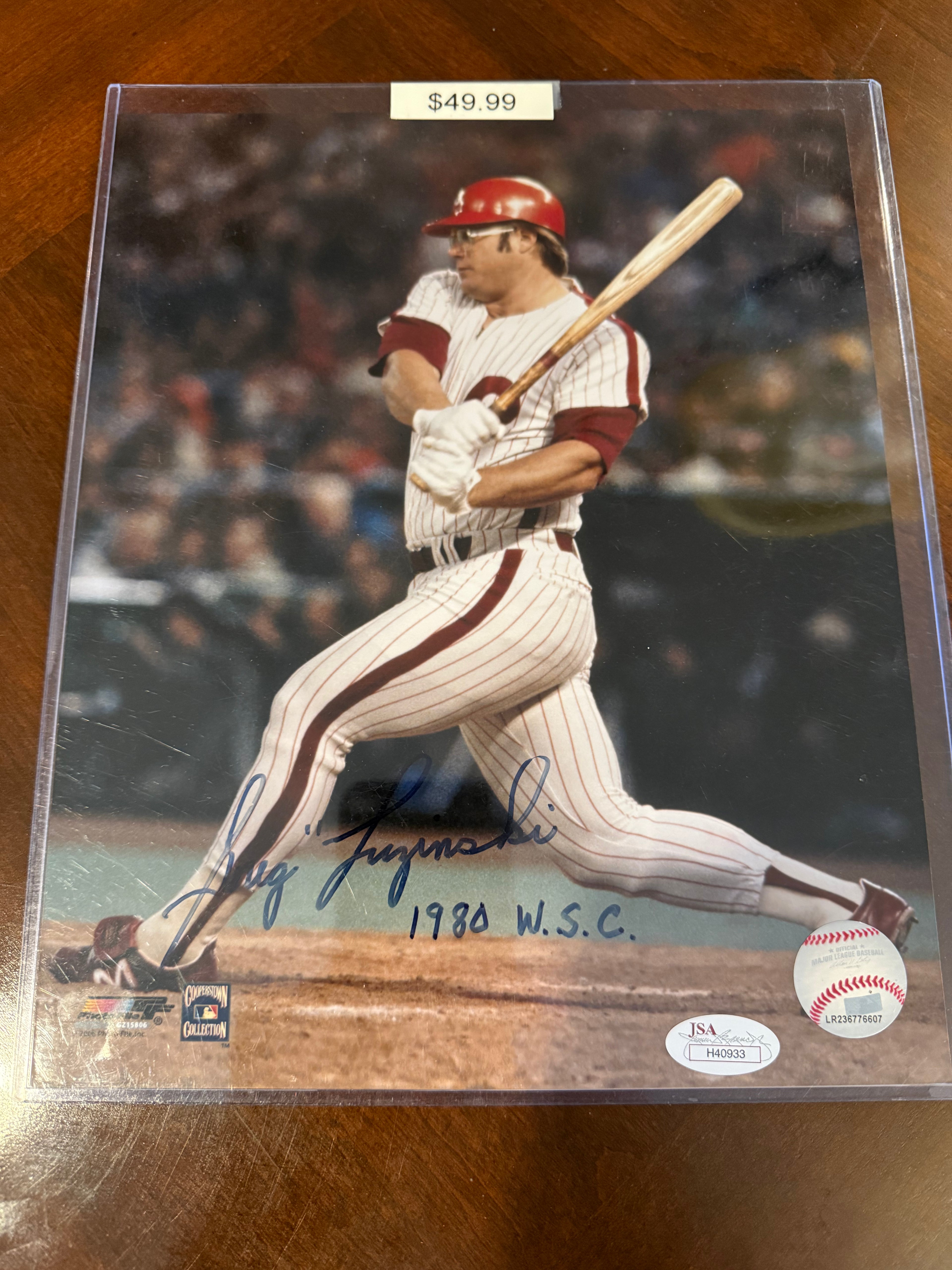 Greg Luzinski Signed 8X10 inscribed "1980 W.S.C.) JSA Authenticated