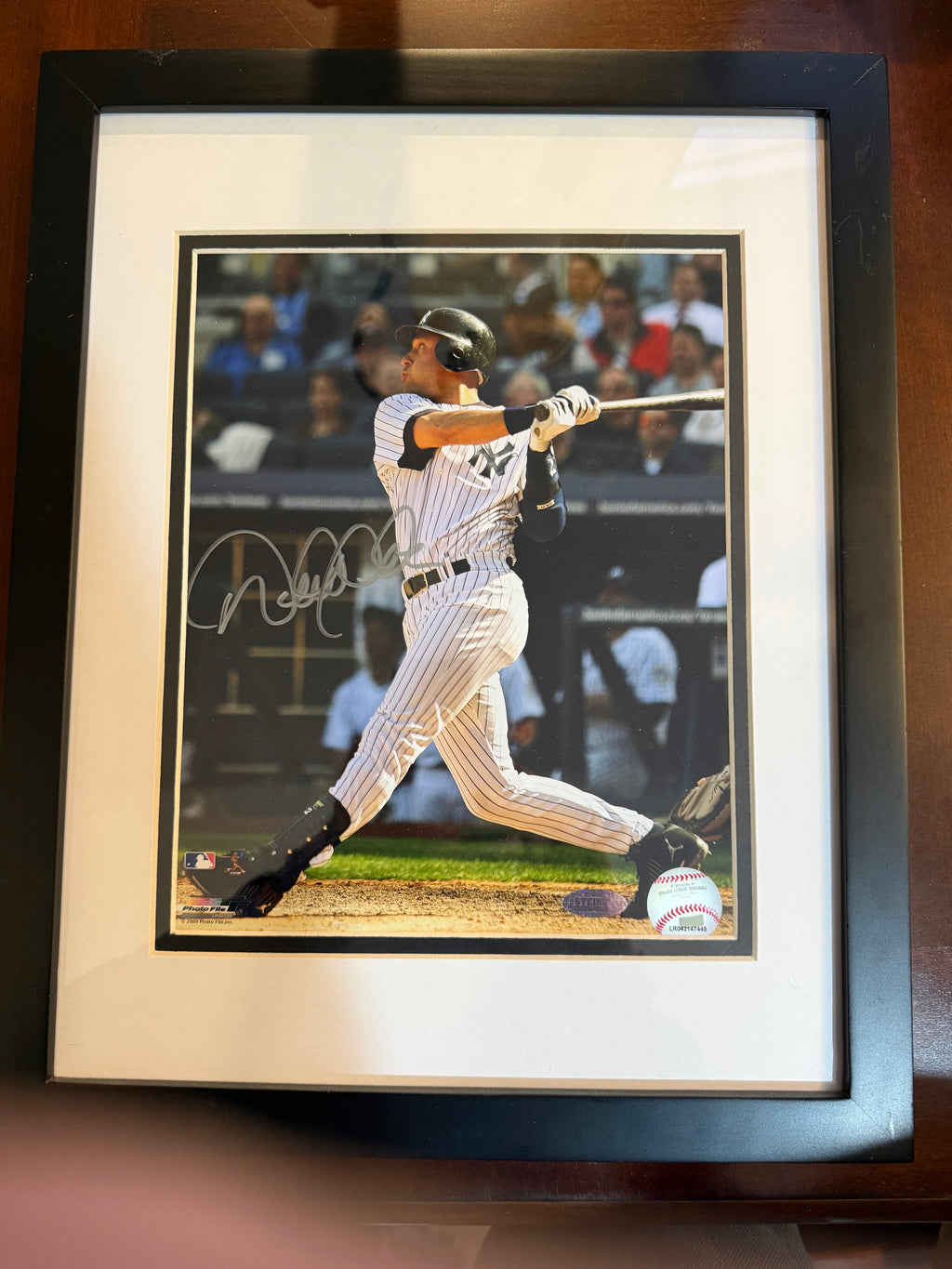 Derek Jeter Framed and Signed 8X10 Steiner Authenticated (NY Yankees)