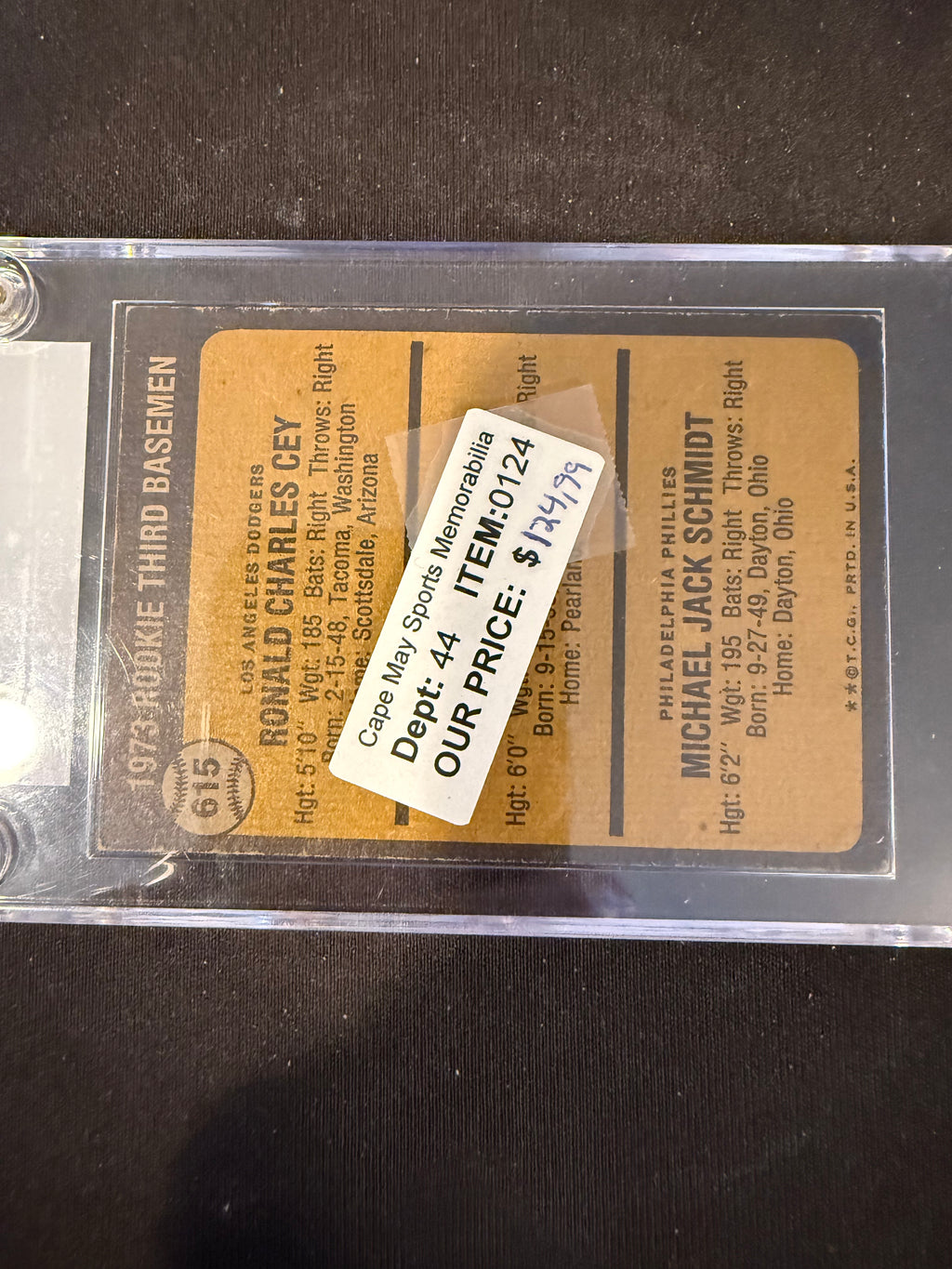 1973 Topps 615 Mike Schmidt Rookie (Nice Card)
