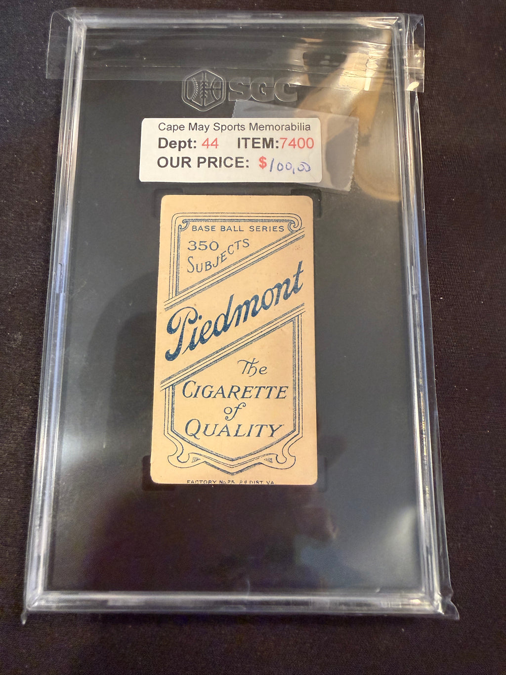 1910 Piedmont T206 Fred Mitchell Toronto SGC 1.5