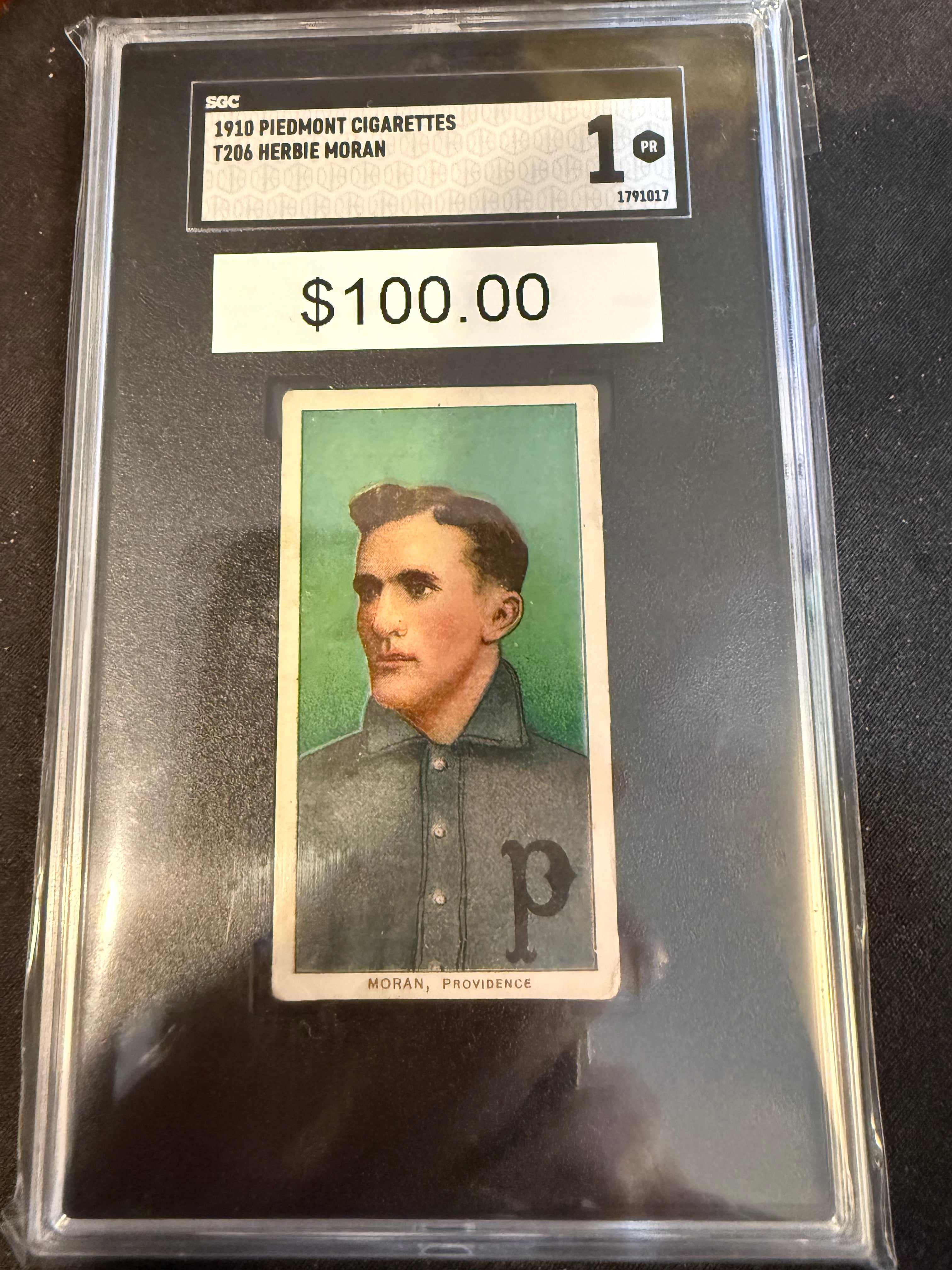 1910 Piedmont T206 Herbie Moran Providence SGC 1.0