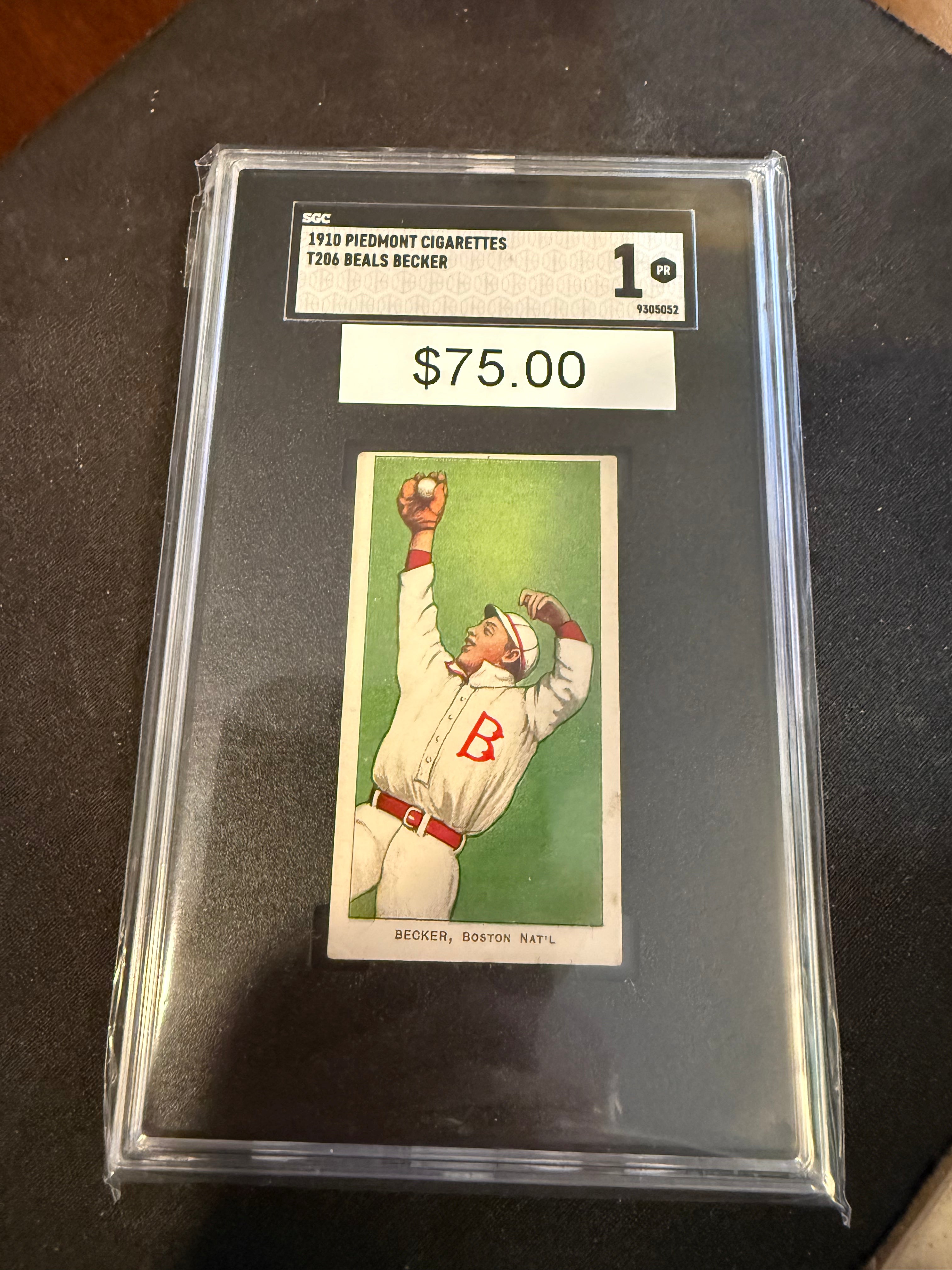 1909 Piedmont T206 Beals Becker Boston Nat'l SGC 1.0