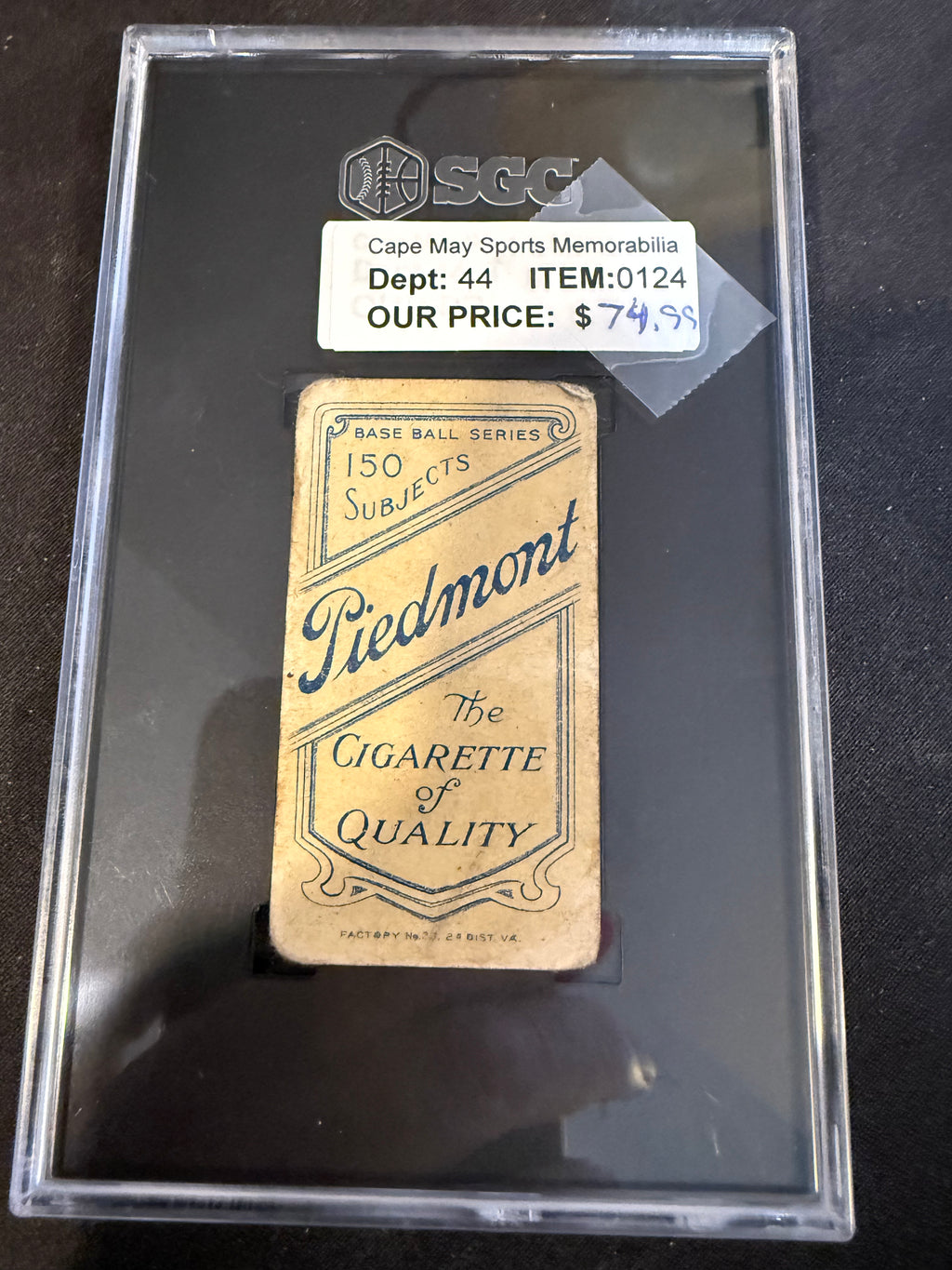 1909 Piedmont T206 Doc White Chicago American SGC 1.0