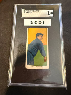 1910 Piedmont T206 Jim Scott Chicago American SGC 1.0