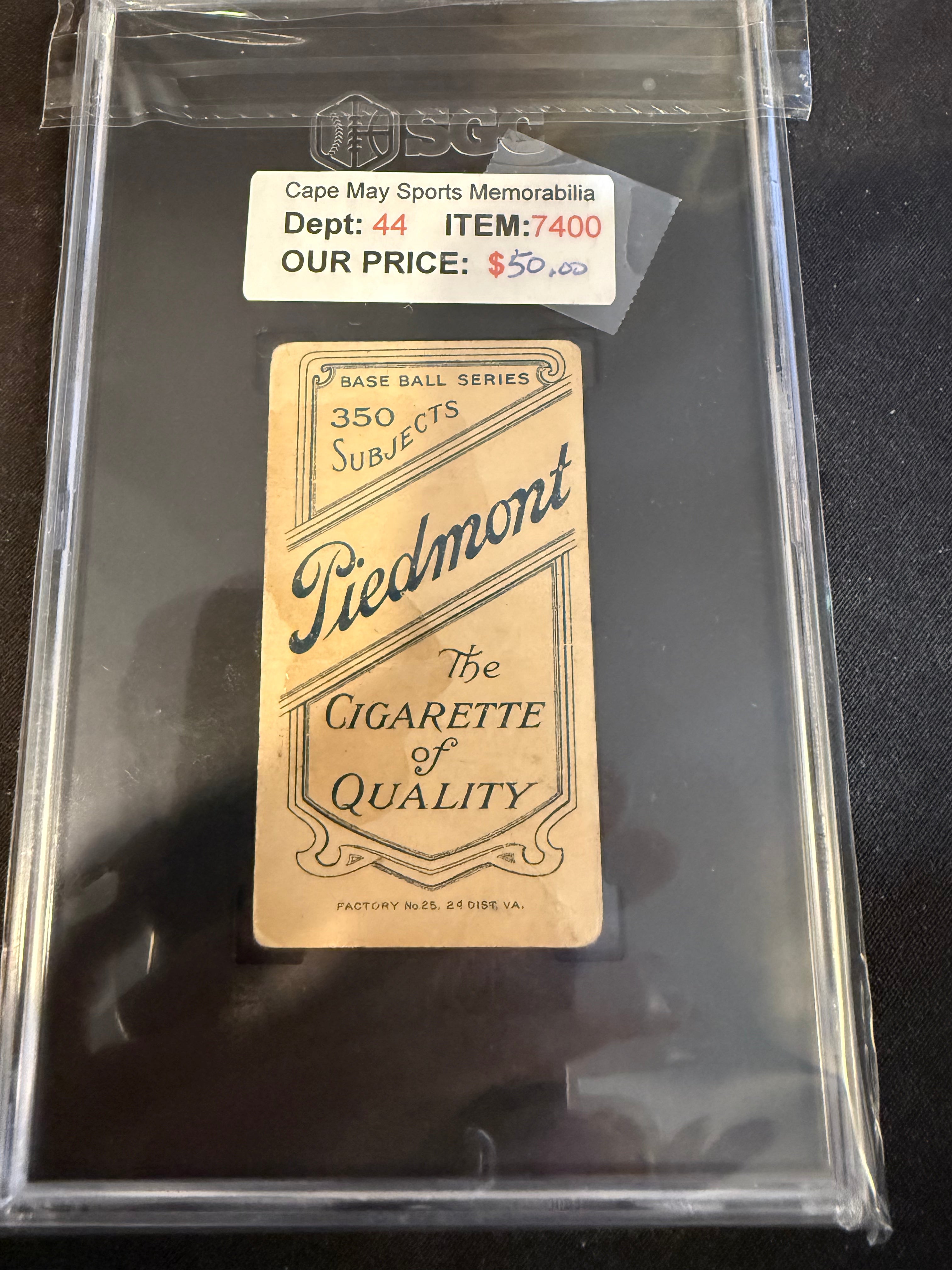 1910 Piedmont T206 Jim Scott Chicago American SGC 1.0