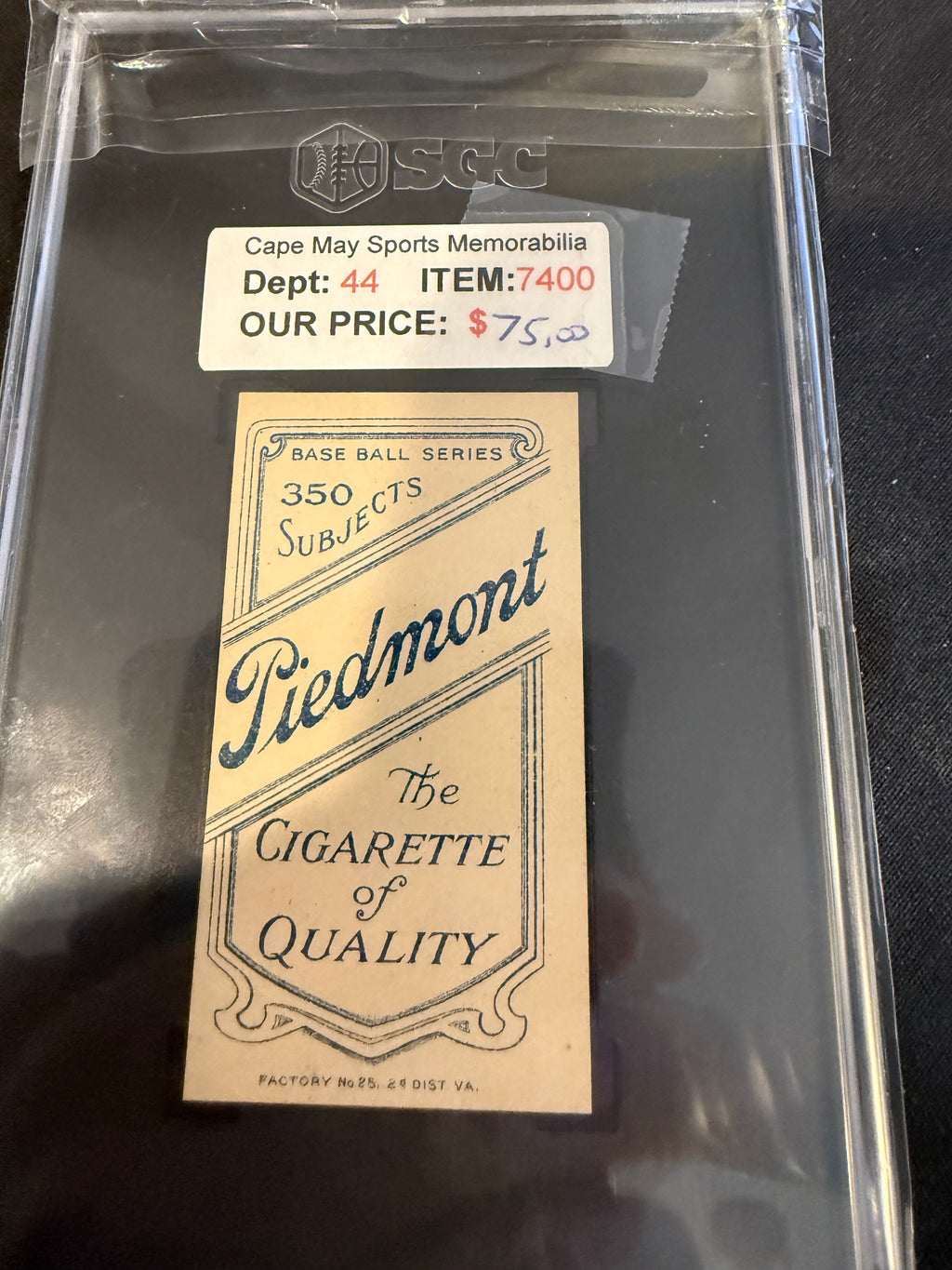1910 Piedmont T206 Birdie Cree NY American SGC Auth