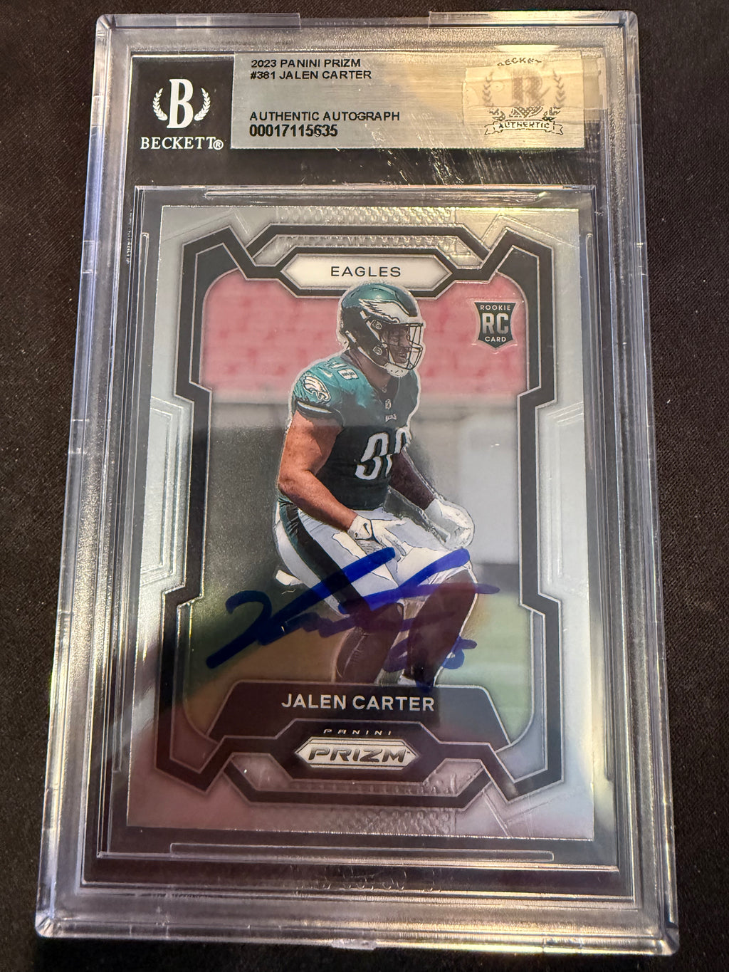 2023 Panini Prizm  Jalen Carter - Signed Rookie (Beckett Auto)