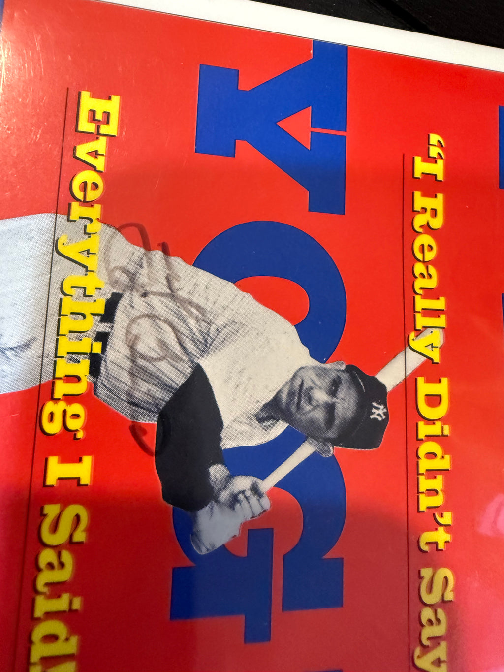 Yogi Berra Signed Book signature a little faded