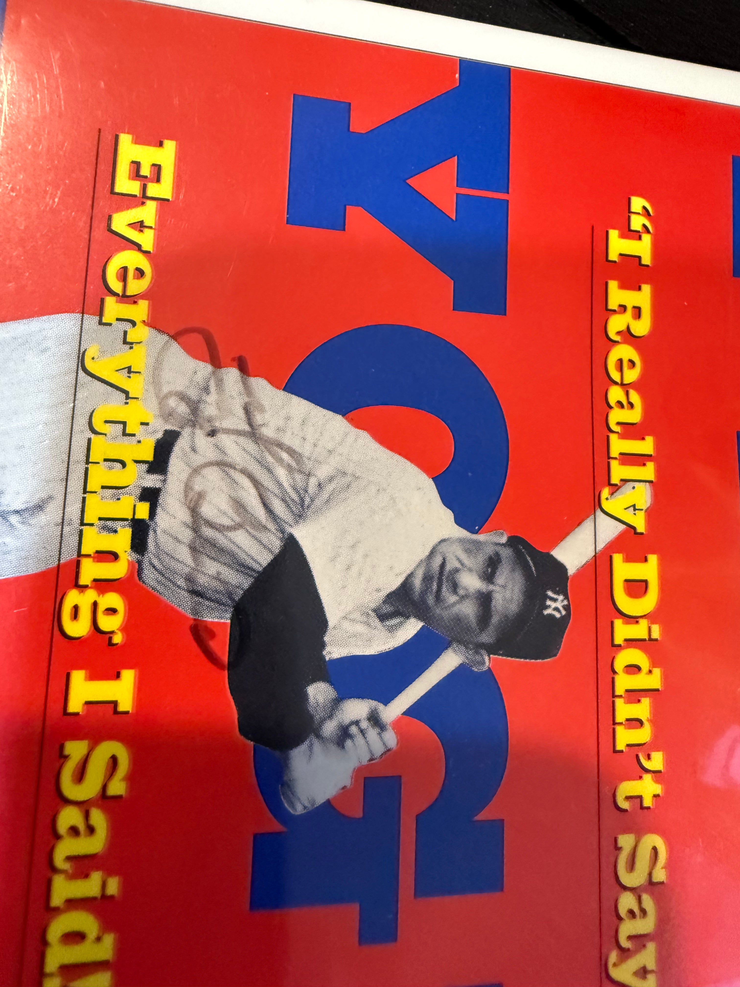 Yogi Berra Signed Book signature a little faded