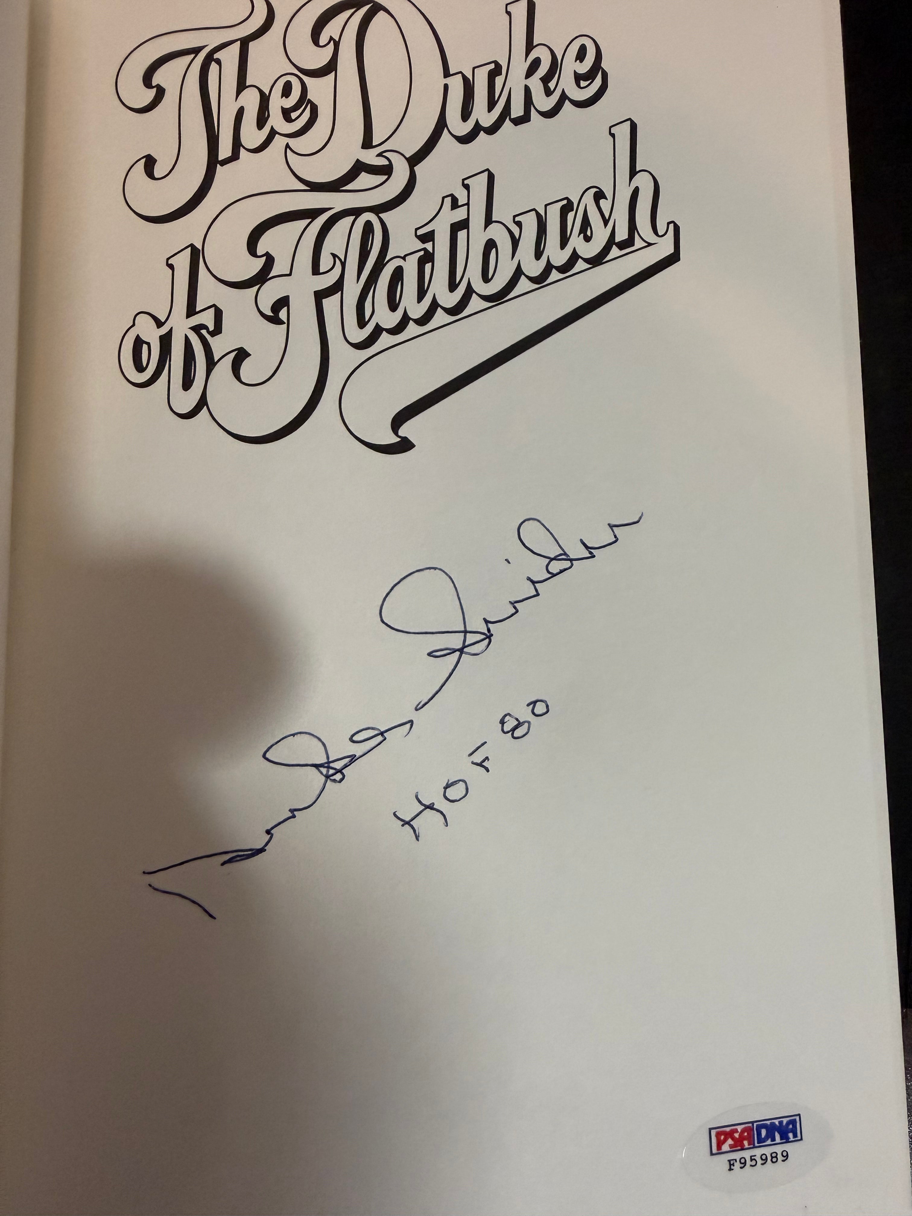 Duke Snider "The Duke of Flatbush" Signed Book - PSA Authenticated