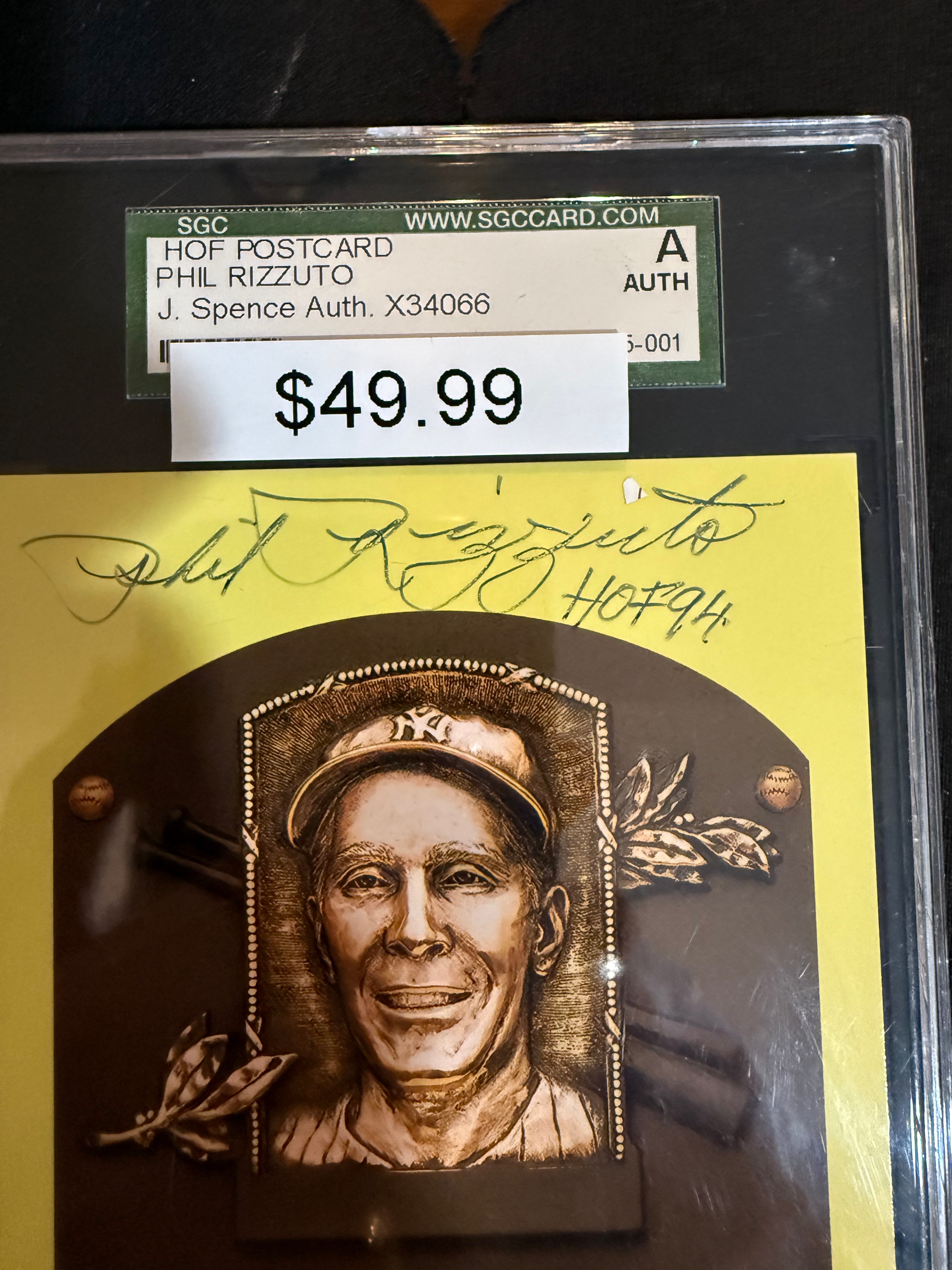 Phil Rizzuto Signed HOF Card inscribed "HOF94" JSA Authenticated