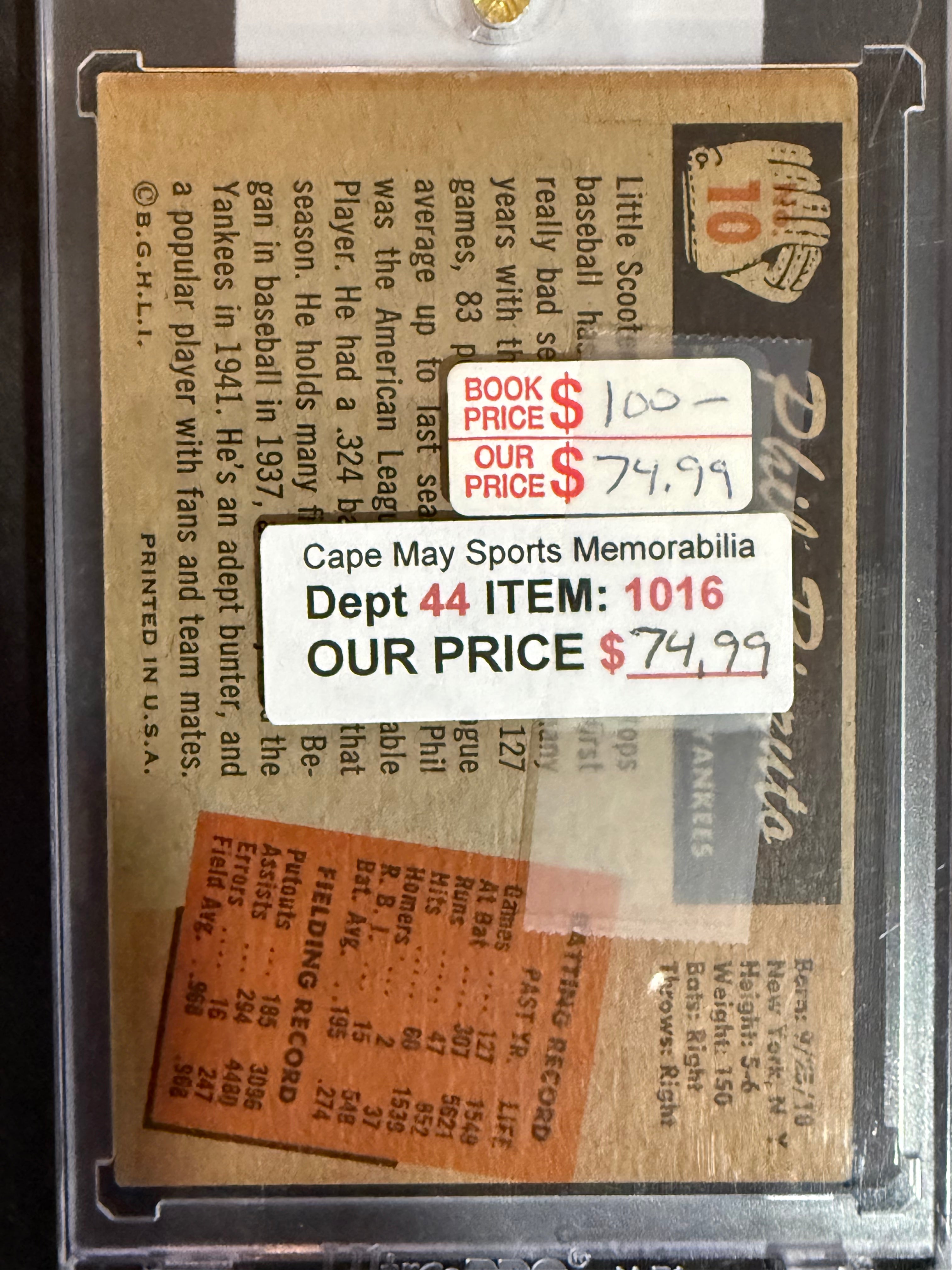 1955 Bowman 10 Phil Rizzuto (Nice Card)