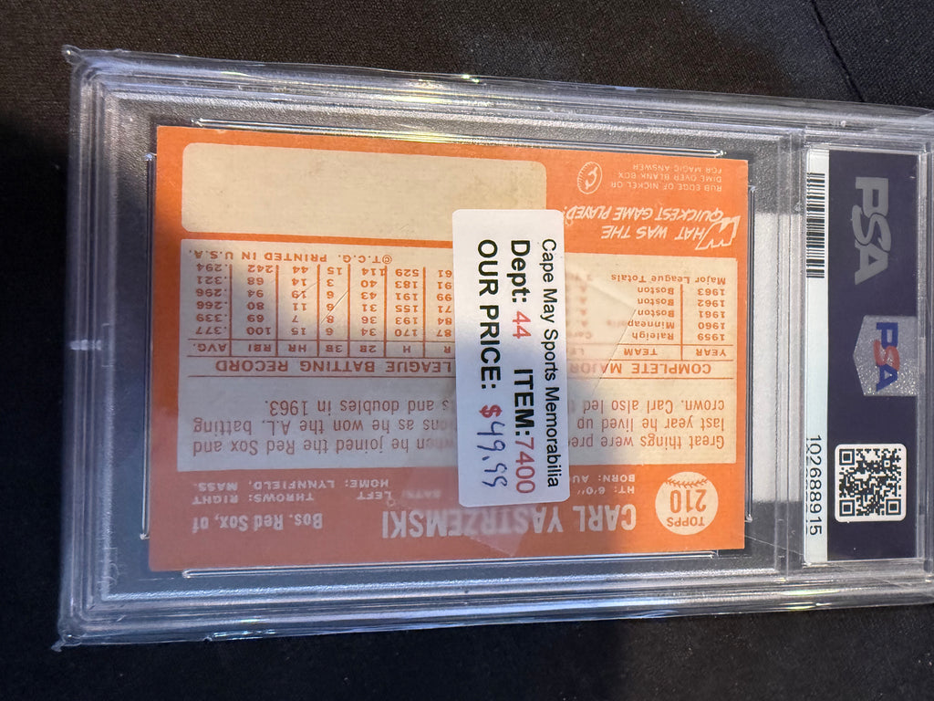 1964 Topps 210 Carl Yastrzemski PSA 4 VG-EX