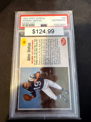 1962 Post Cereal Hand Cut 90 Johnny Unitas (PSA Auth)