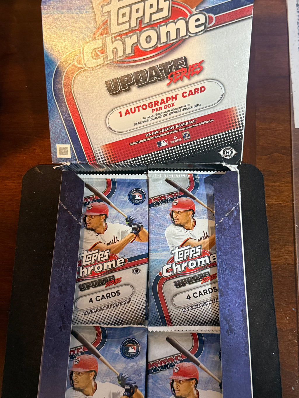 2025 Topps Chrome Update Hobby (Two Packs) (unopened)