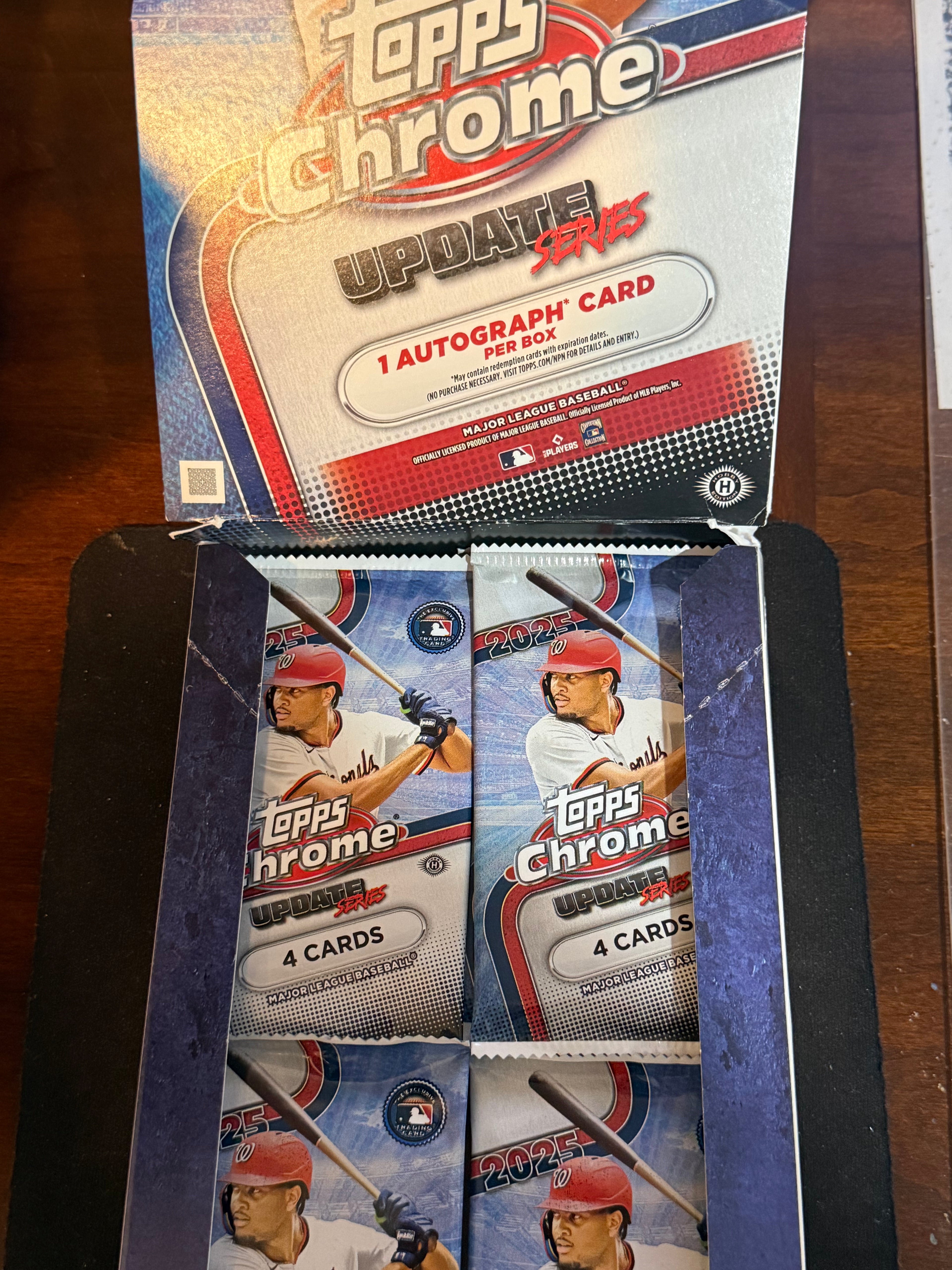 2025 Topps Chrome Update Hobby (Two Packs) (unopened)