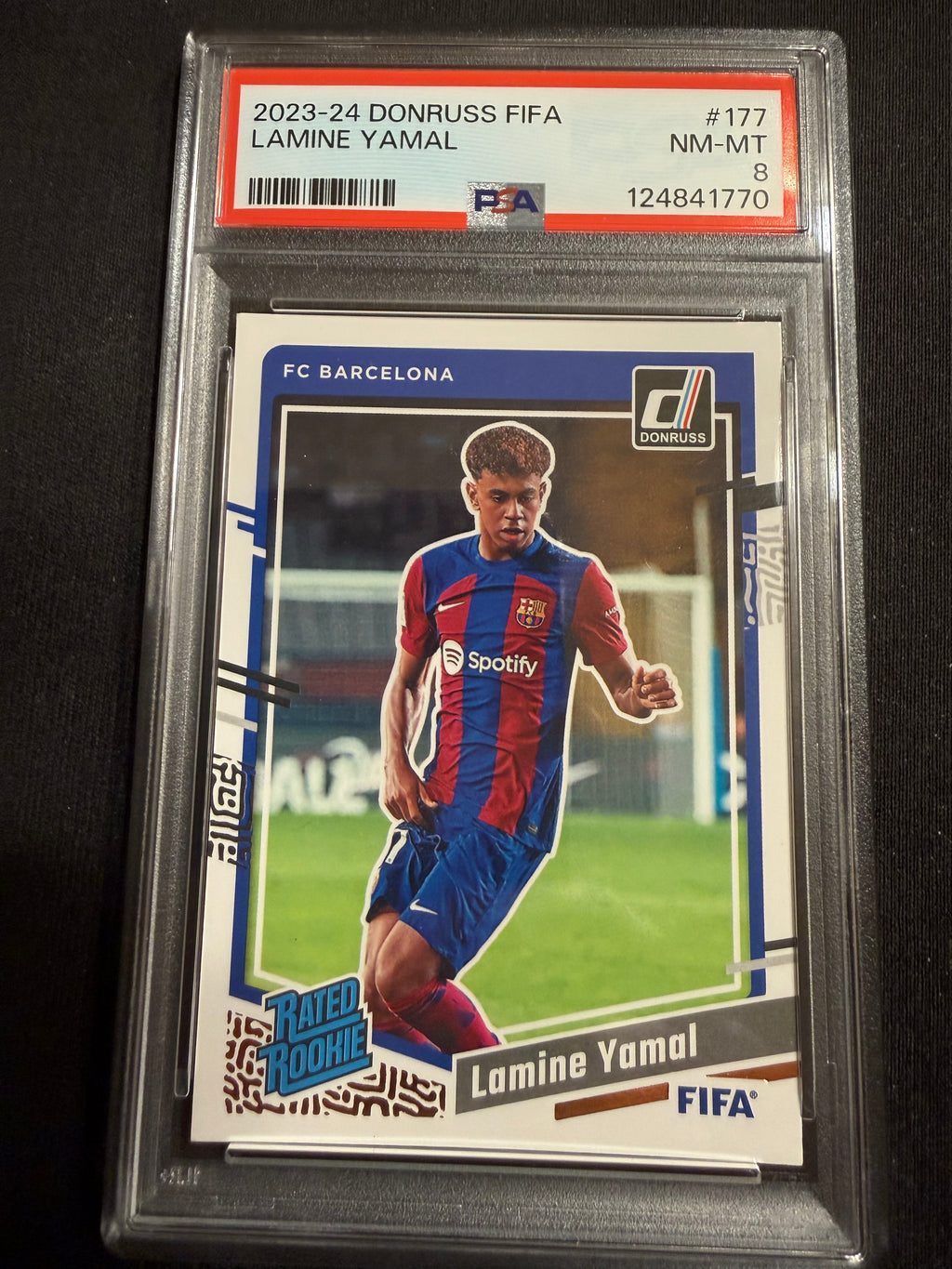 2023-24 Donruss FIFA 177 Lamine Yamal PSA 8 NM-MT
