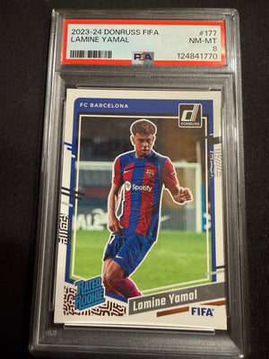 2023-24 Donruss FIFA 177 Lamine Yamal PSA 8 NM-MT