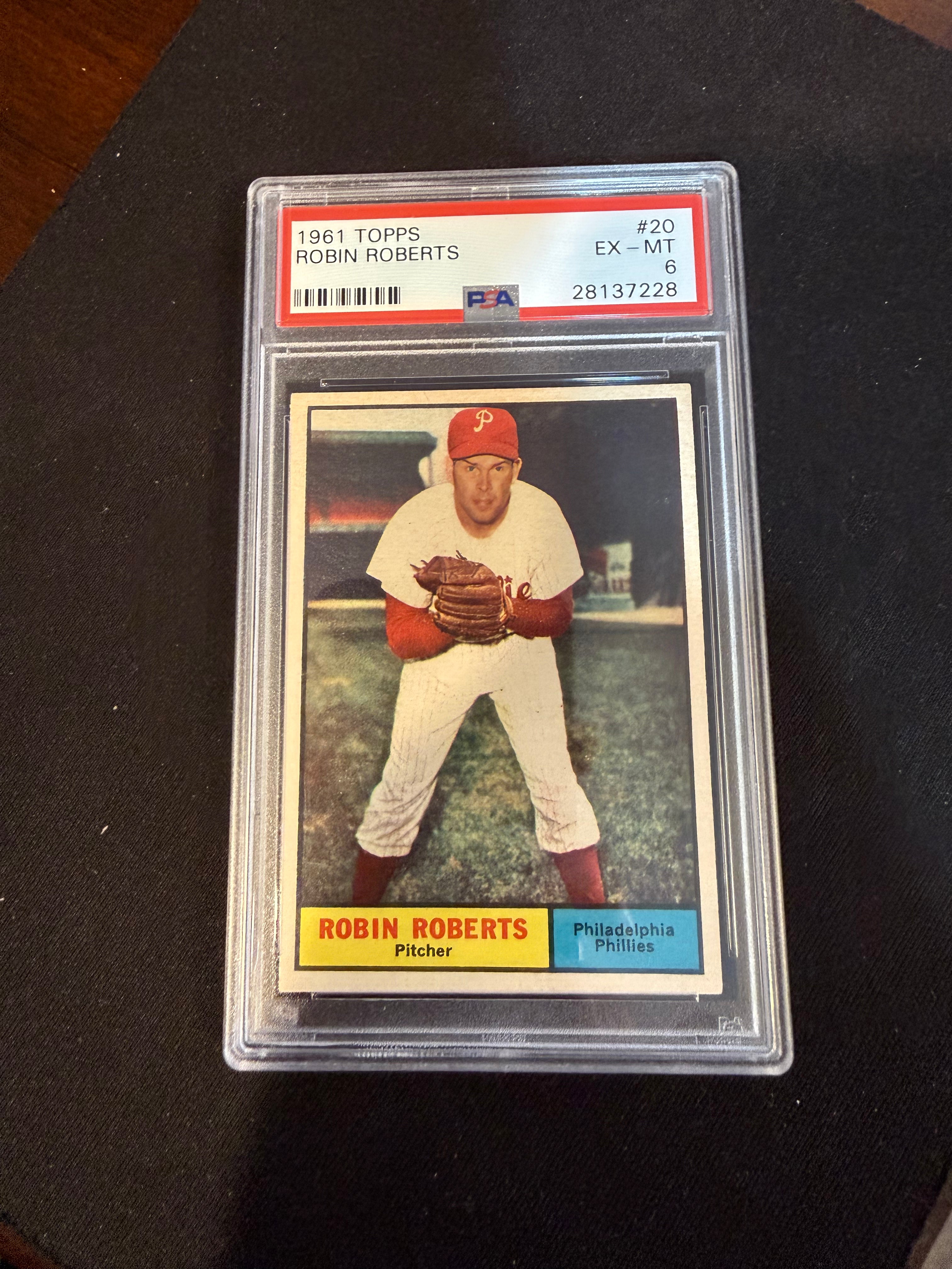 1961 Topps 20 Robin Roberts PSA 6 (Phillies)