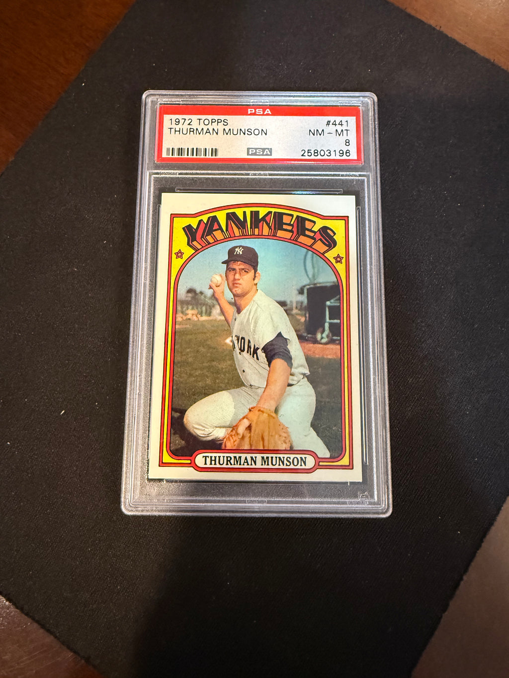 1972 Topps 441 - Thurman Munson (PSA 8 NM-MT Centured Beauty) (Yankees)