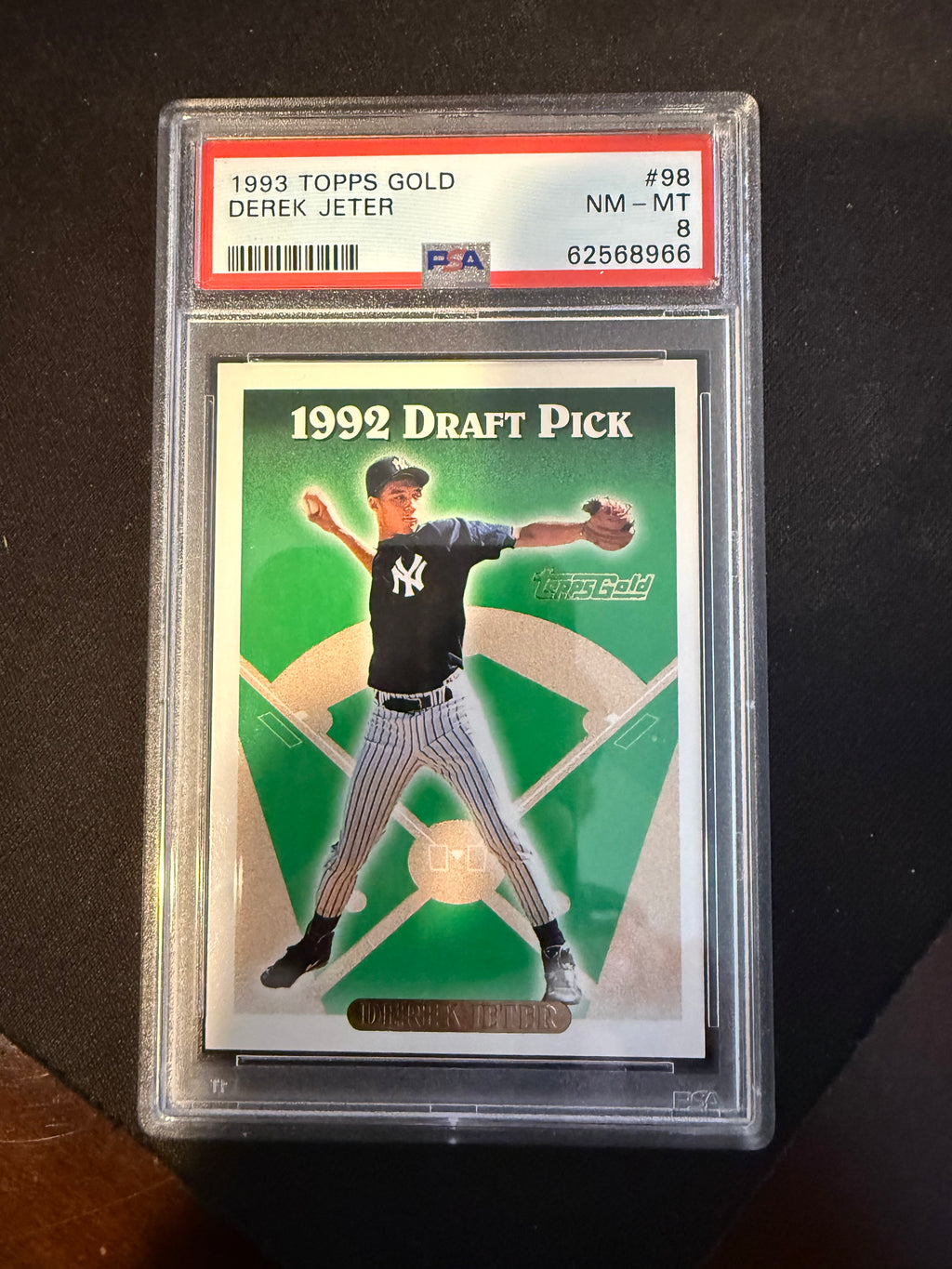 1993 Topps 98 Derek Jeter Rookie Gold Variation PSA 8 NM-MT (Yankees)